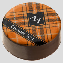 Halloween Orange Tartan Chocolate Covered Oreo