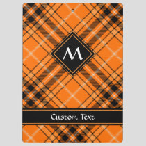 Halloween Orange Tartan Clipboard