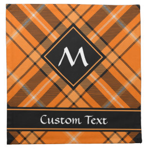 Halloween Orange Tartan Cloth Napkin
