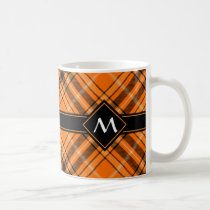 Halloween Orange Tartan Coffee Mug