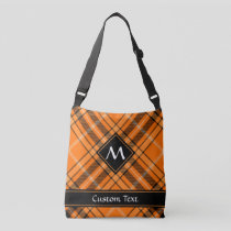 Halloween Orange Tartan Crossbody Bag