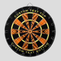 Halloween Orange Tartan Dart Board