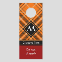 Halloween Orange Tartan Door Hanger