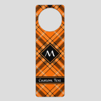 Halloween Orange Tartan Door Hanger