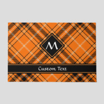 Halloween Orange Tartan Doormat