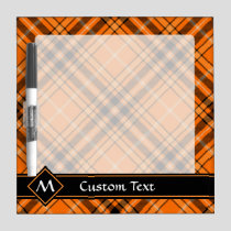 Halloween Orange Tartan Dry Erase Board