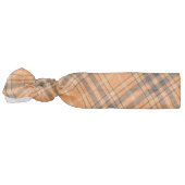 Halloween Orange Tartan Elastic Hair Tie (Left)