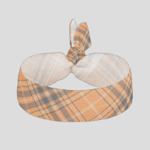 Halloween Orange Tartan Elastic Hair Tie