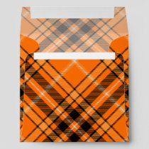 Halloween Orange Tartan Envelope