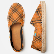 Halloween Orange Tartan Espadrilles