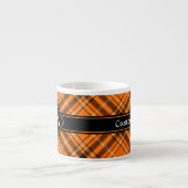 Halloween Orange Tartan Espresso Cup (Front)