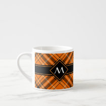 Halloween Orange Tartan Espresso Cup