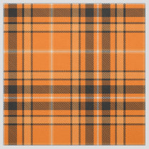 Halloween Orange Tartan Fabric