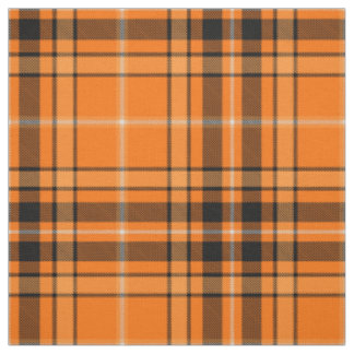 Halloween Orange Tartan Fabric