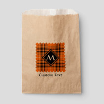 Halloween Orange Tartan Favor Bag