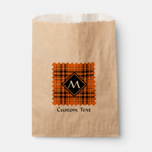 Halloween Orange Tartan Favor Bag