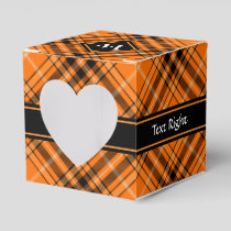 Halloween Orange Tartan Favor Boxes