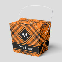 Halloween Orange Tartan Favor Boxes