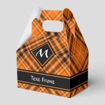 Halloween Orange Tartan Favor Boxes