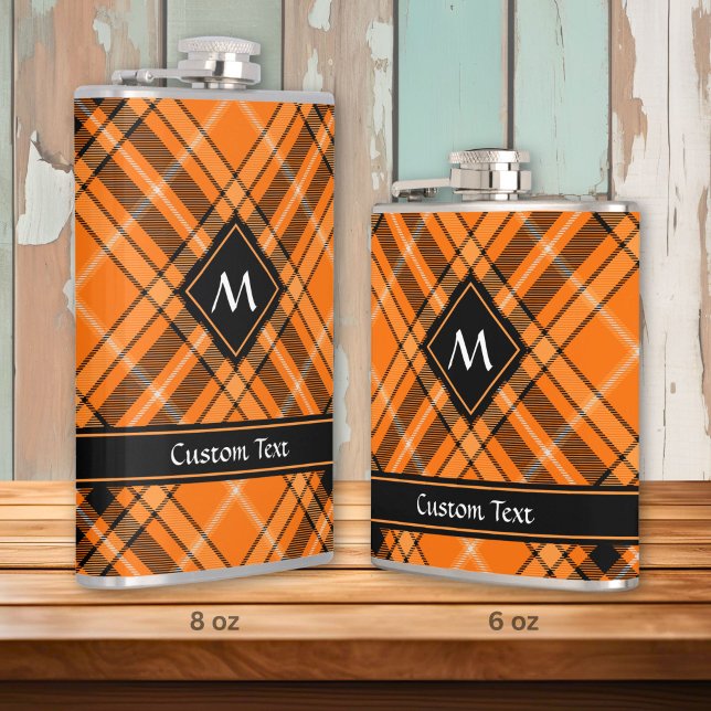 Halloween Orange Tartan Flask (Creator Uploaded)