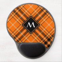 Halloween Orange Tartan Gel Mouse Pad