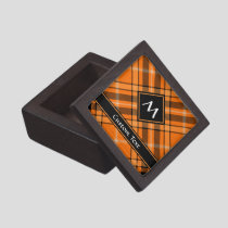 Halloween Orange Tartan Gift Box