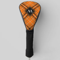 Halloween Orange Tartan Golf Head Cover