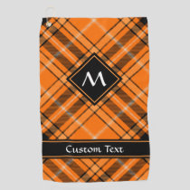 Halloween Orange Tartan Golf Towel