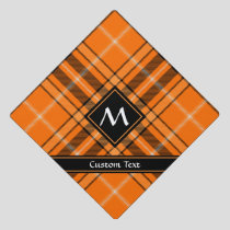 Halloween Orange Tartan Graduation Cap Topper