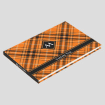 Halloween Orange Tartan Guest Book