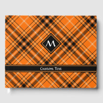 Halloween Orange Tartan Guest Book
