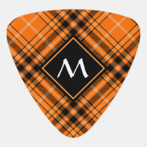 Halloween Orange Tartan Guitar Pick