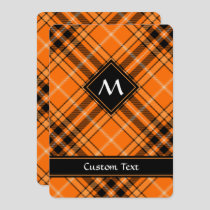 Halloween Orange Tartan Invitation