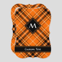 Halloween Orange Tartan Invitation