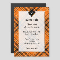 Halloween Orange Tartan Invitation