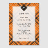 Halloween Orange Tartan Invitation (Front)