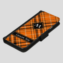 Halloween Orange Tartan iPhone 8/7 Wallet Case
