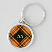 Halloween Orange Tartan Keychain