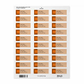 Halloween Orange Tartan Label (Full Sheet)