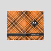 Halloween Orange Tartan Large Moleskine Notebook