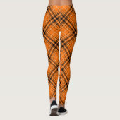 Halloween Orange Tartan Leggings (Back)