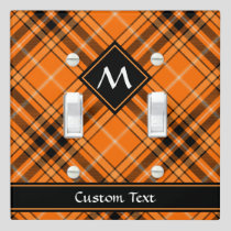 Halloween Orange Tartan Light Switch Cover