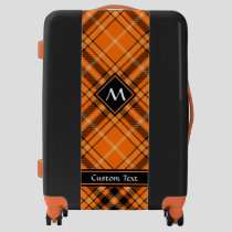 Halloween Orange Tartan Luggage