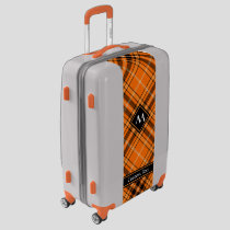 Halloween Orange Tartan Luggage