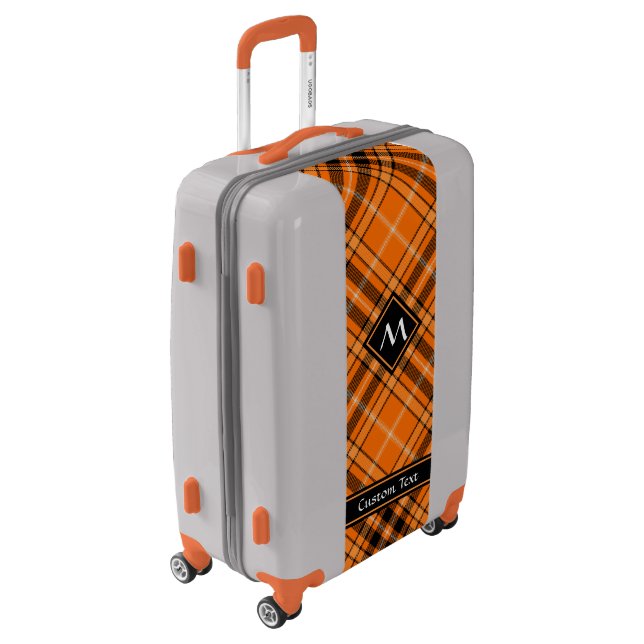 Halloween Orange Tartan Luggage (Rotated Left)