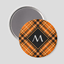 Halloween Orange Tartan Magnet