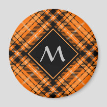 Halloween Orange Tartan Magnet