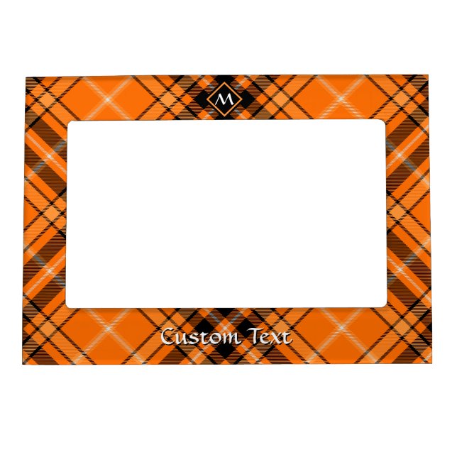 Halloween Orange Tartan Magnetic Frame (Front)
