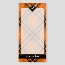 Halloween Orange Tartan Magnetic Notepad