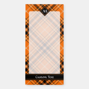 Halloween Orange Tartan Magnetic Notepad